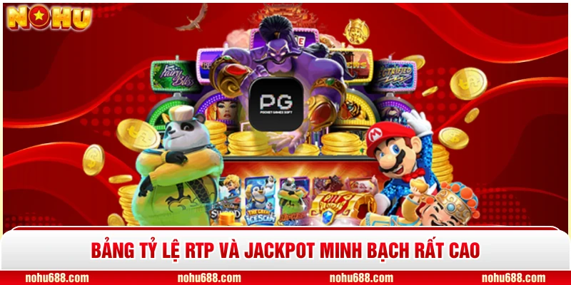 Bảng tỷ lệ RTP và jackpot minh bạch rất cao