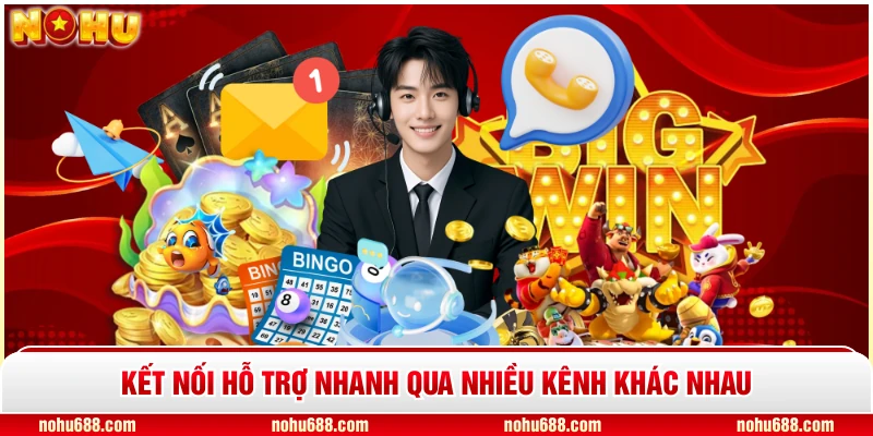 Kết nối hỗ trợ nhanh qua nhiều kênh khác nhau